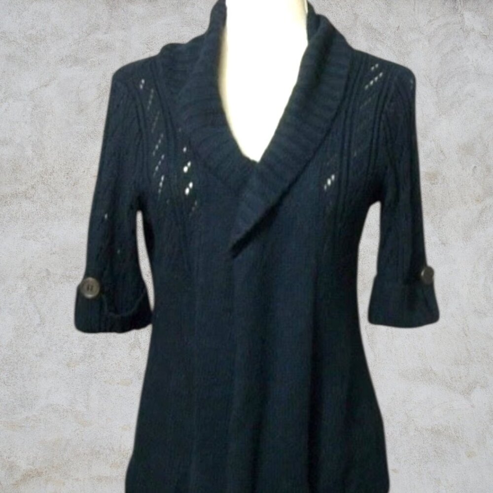 Decree Navy Blue Knit Sweater Size Large